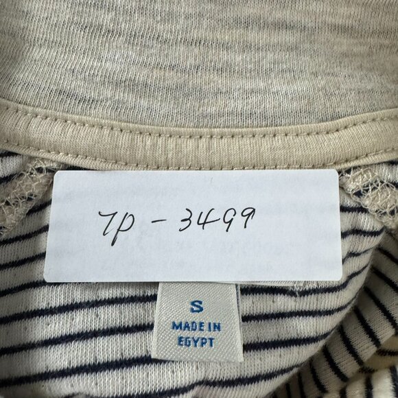 J. Crew Double Knit Half Zip Pullover Mens Small Beige Cotton NWT TP-3499 - Picture 2 of 11